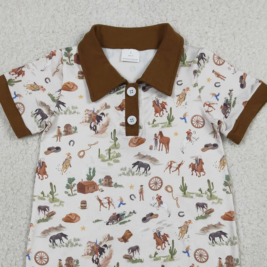 Little Wrangler Polo Romper