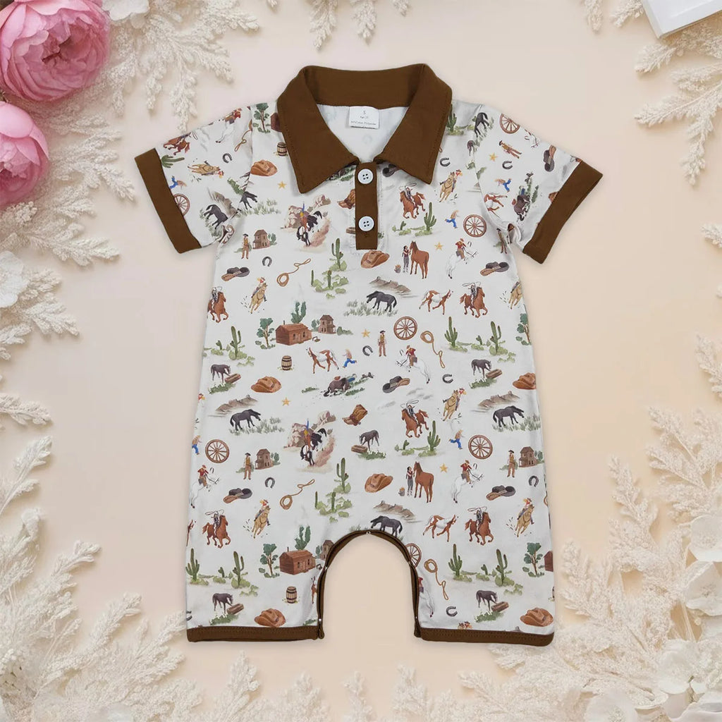Little Wrangler Polo Romper