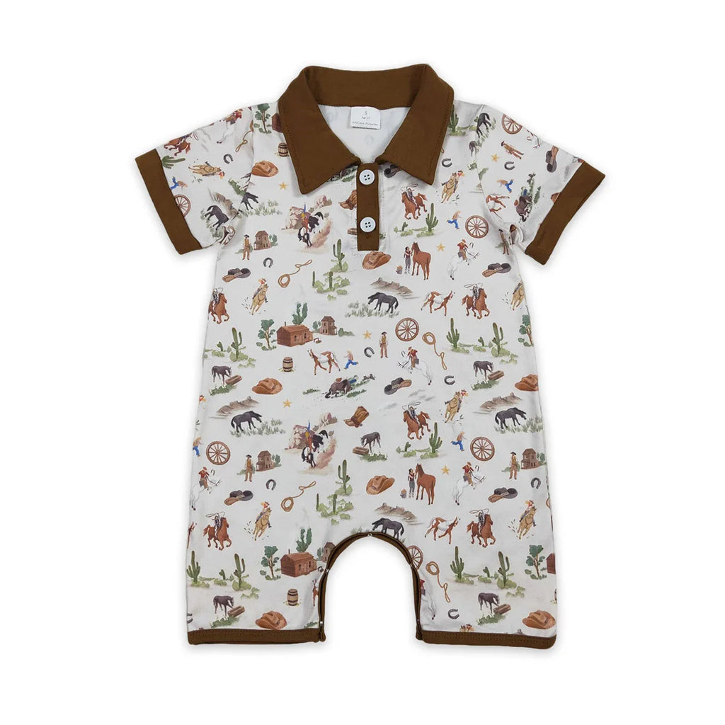 Little Wrangler Polo Romper